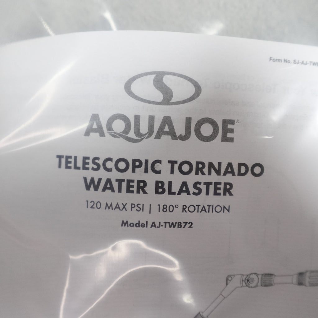 Aqua Joe AJ-TWB72 72" Telescopic Tornado Water Blaster 3 Spray Patterns NEW
