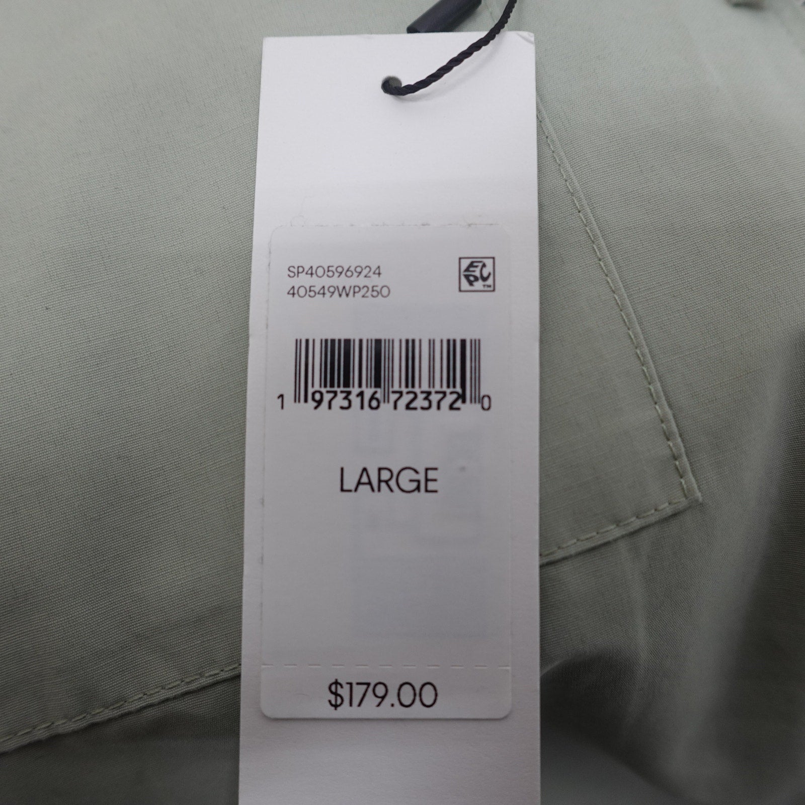 Calvin Klein Classic Fit Womens Tech Cotton/Nylon Blend Full Zip Jacket - Large