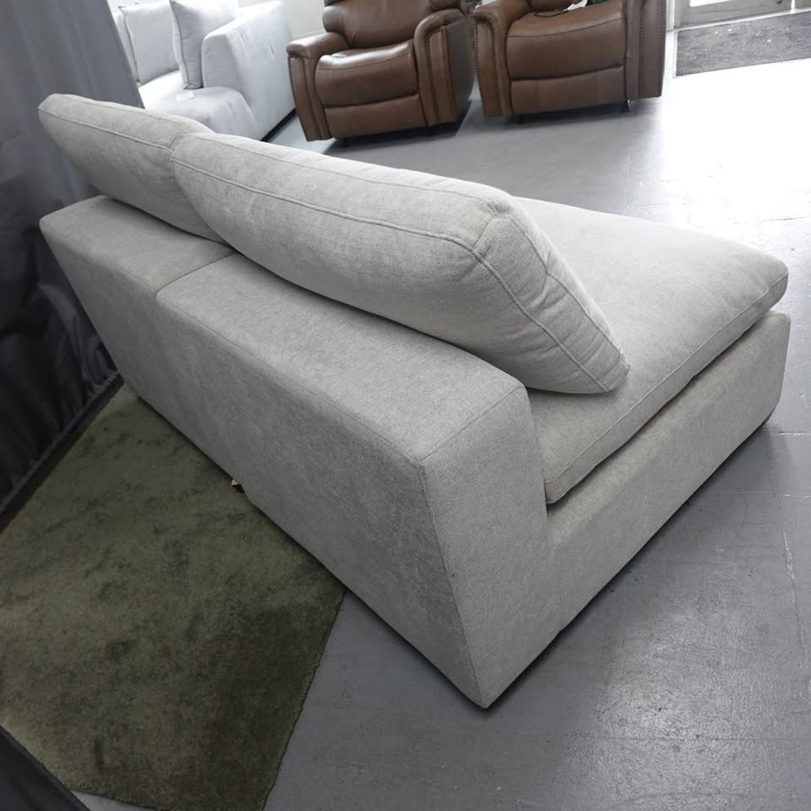 Thomasville Lowell Armless Chairs - Loveseat 2pc. Set  Light Gray
