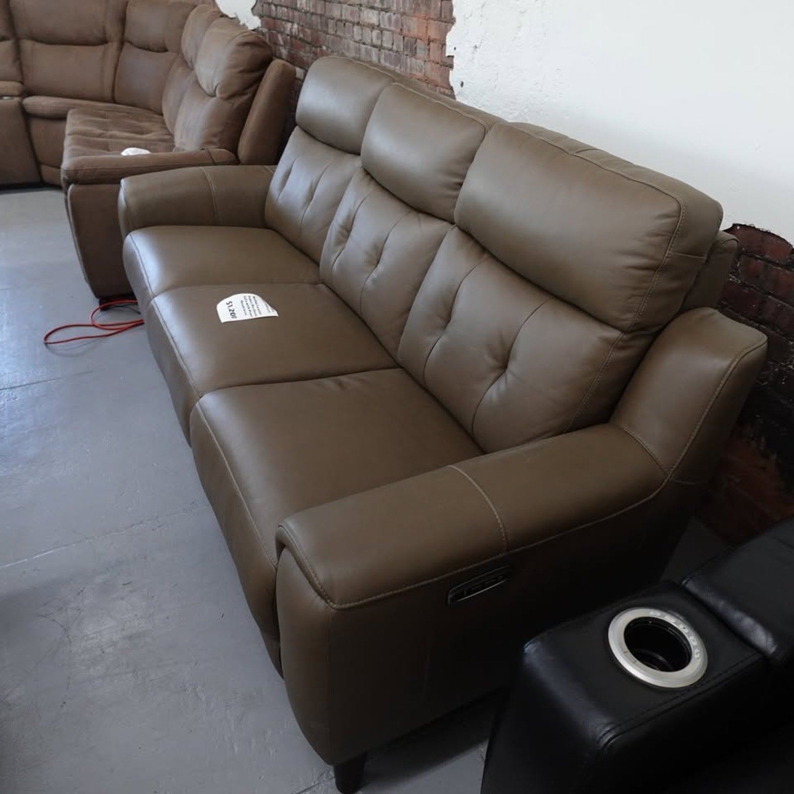 Malibu Leather Power Reclining Sofa with Power Headrests
