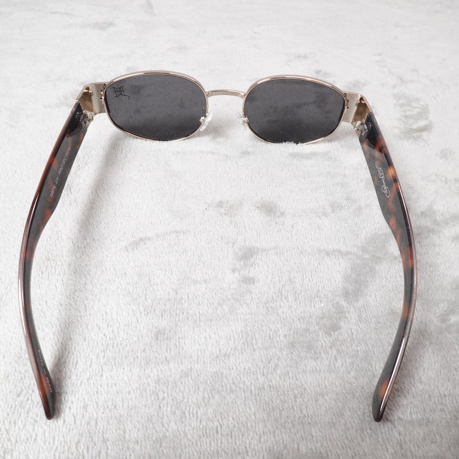 Ed Hardy Dragon House Annunciation Y2K Sunglasses Unisex Brown Tortoise VTG New