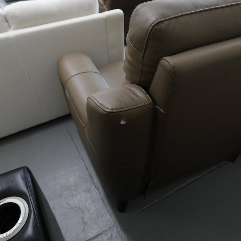 Malibu Leather Power Reclining Sofa with Power Headrests