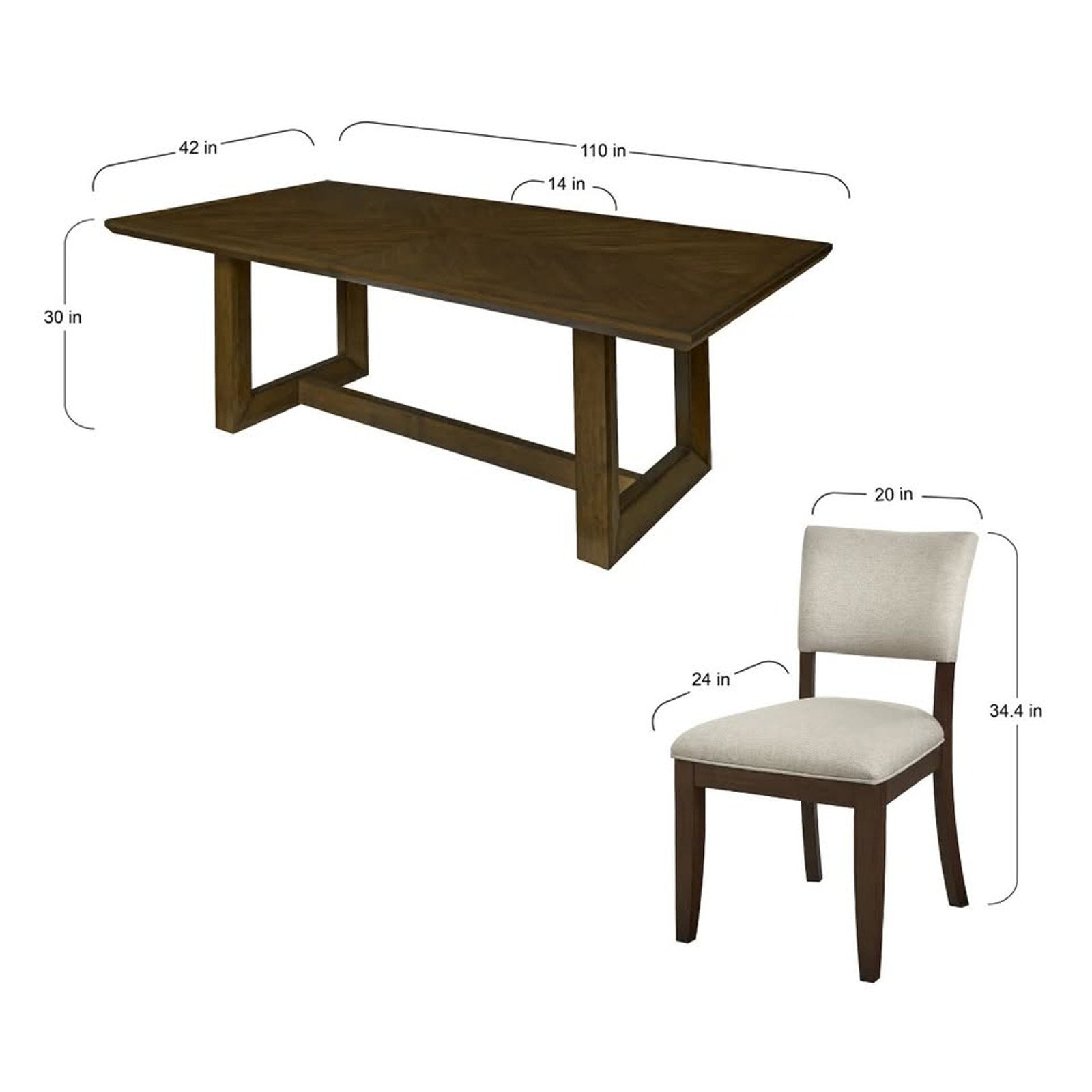 Wilde 9-Piece Dining Table Set (scratch & Dent)