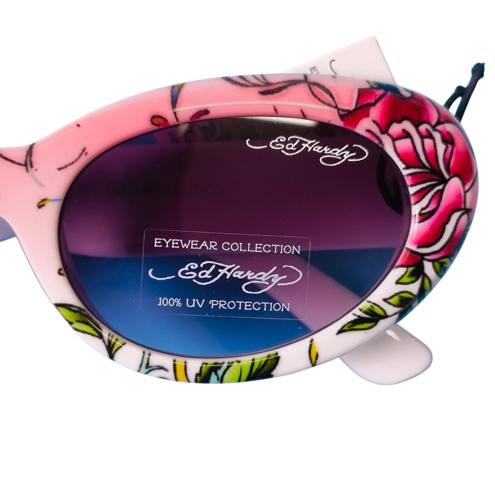 Ed Hardy Love Kills Slowly Collection Sunglasses UV Protective Pink Exhibition