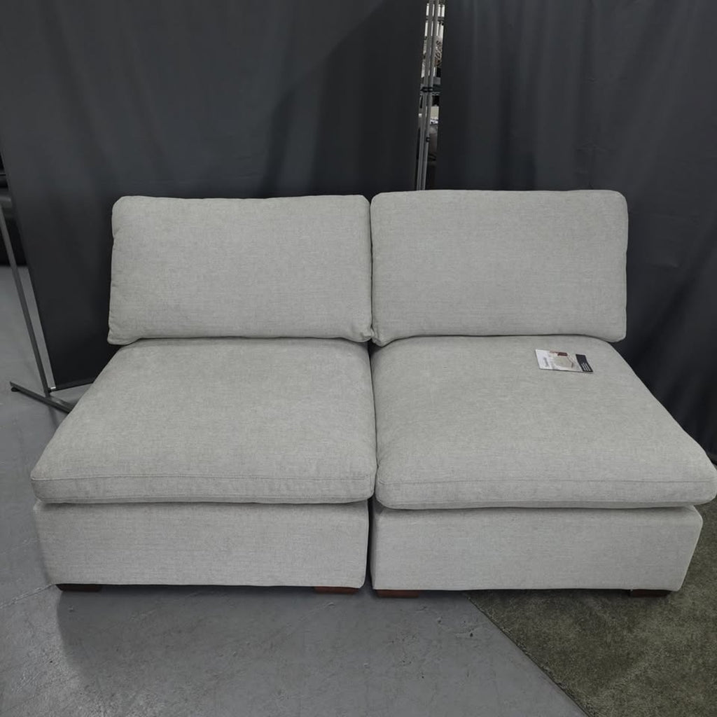 Thomasville Lowell Armless Chairs - Loveseat 2pc. Set  Light Gray