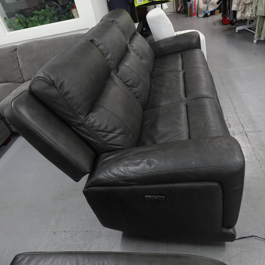 Lauretta Leather Power Reclining Sofa with Power Headrests