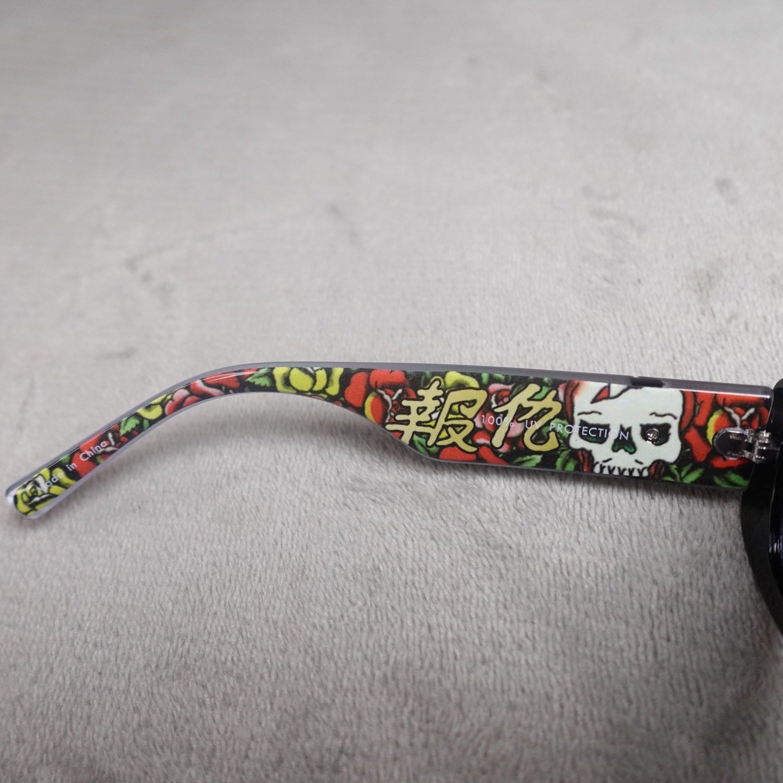 Ed Hardy Ed Kabuki Sunglasses Black UV400 Eternal Love NEW