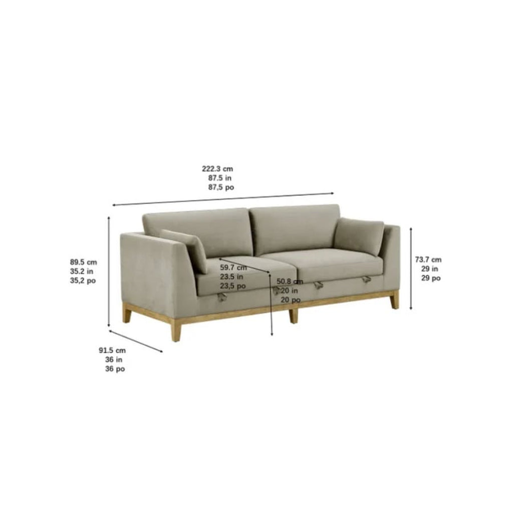 Mokena Fabric Sofa & Accent Chair Set - Gray