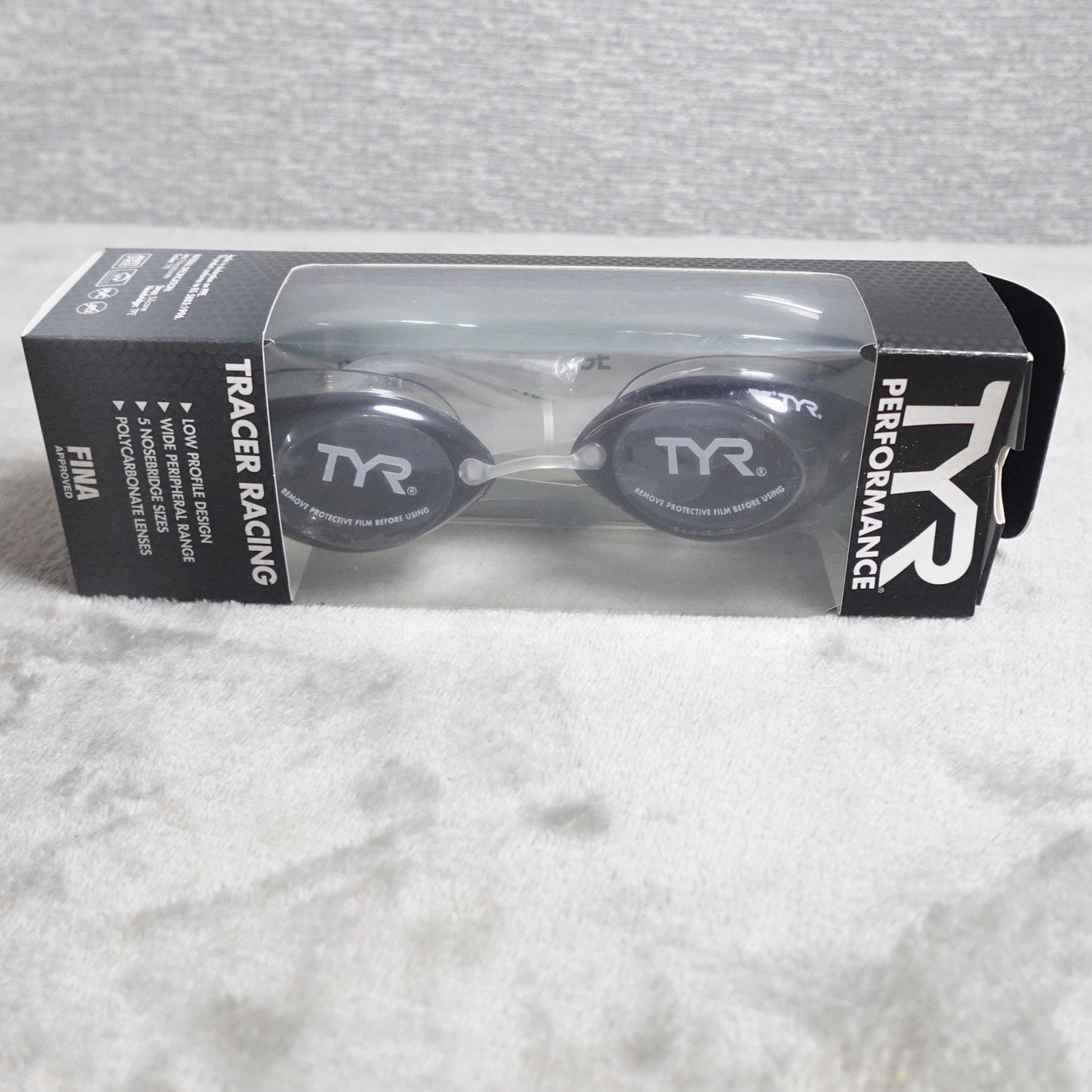 Lot of 4 TYR Tracer Racing Adult Swim Goggles Smoke New FINA Approved