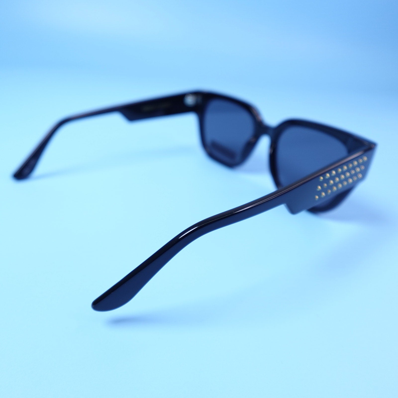 Rebecca Minkoff Black Mazey Studded Sunglasses 100% UV Protection