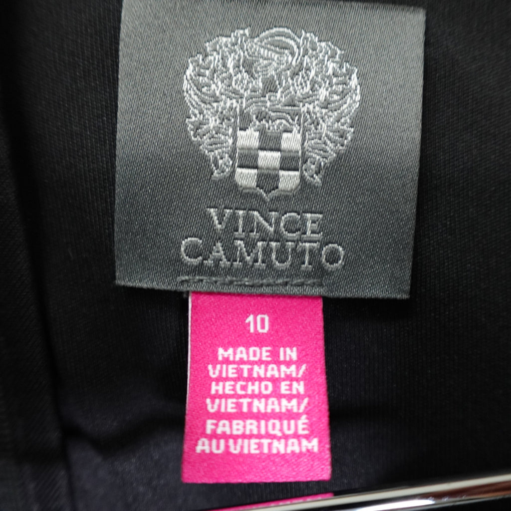 Vince Camuto Black Long Sleeve Mesh Dress with Sequin Stars Women's Size 10