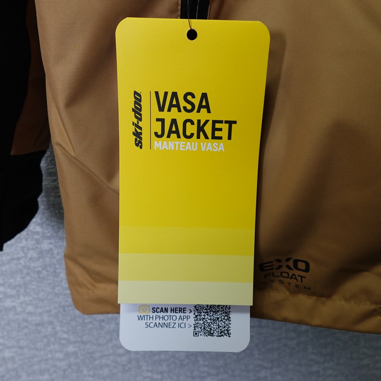 Ski-Doo Mens Vasa Snowmobile Jacket Khaki Brown - XL