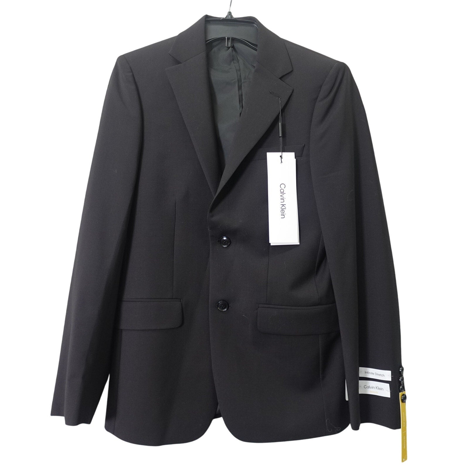 Calvin Klein Slim Fit Stretch Black Suit Jacket - 36 Short