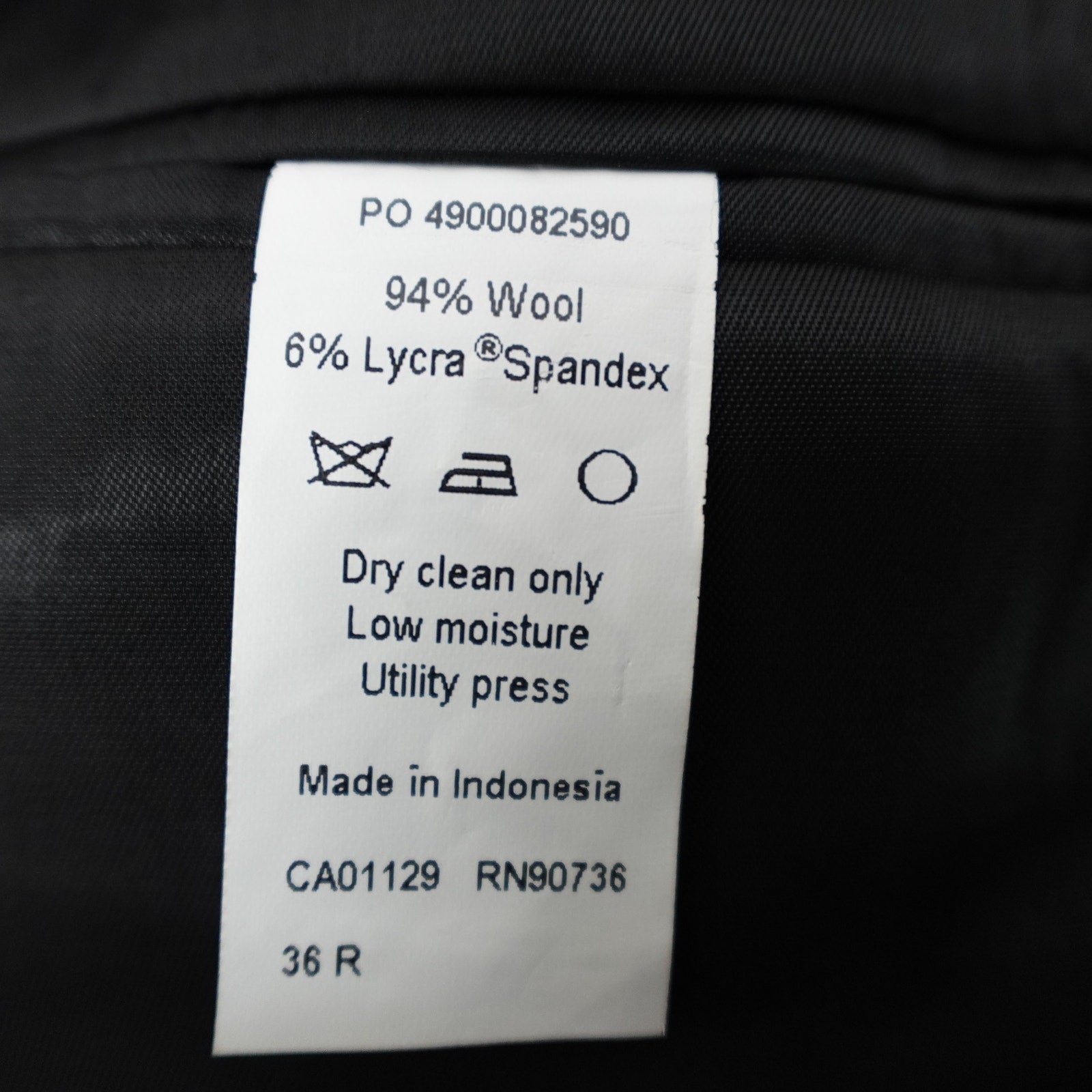 Calvin Klein Slim Fit Stretch Black Suit Jacket - 36R