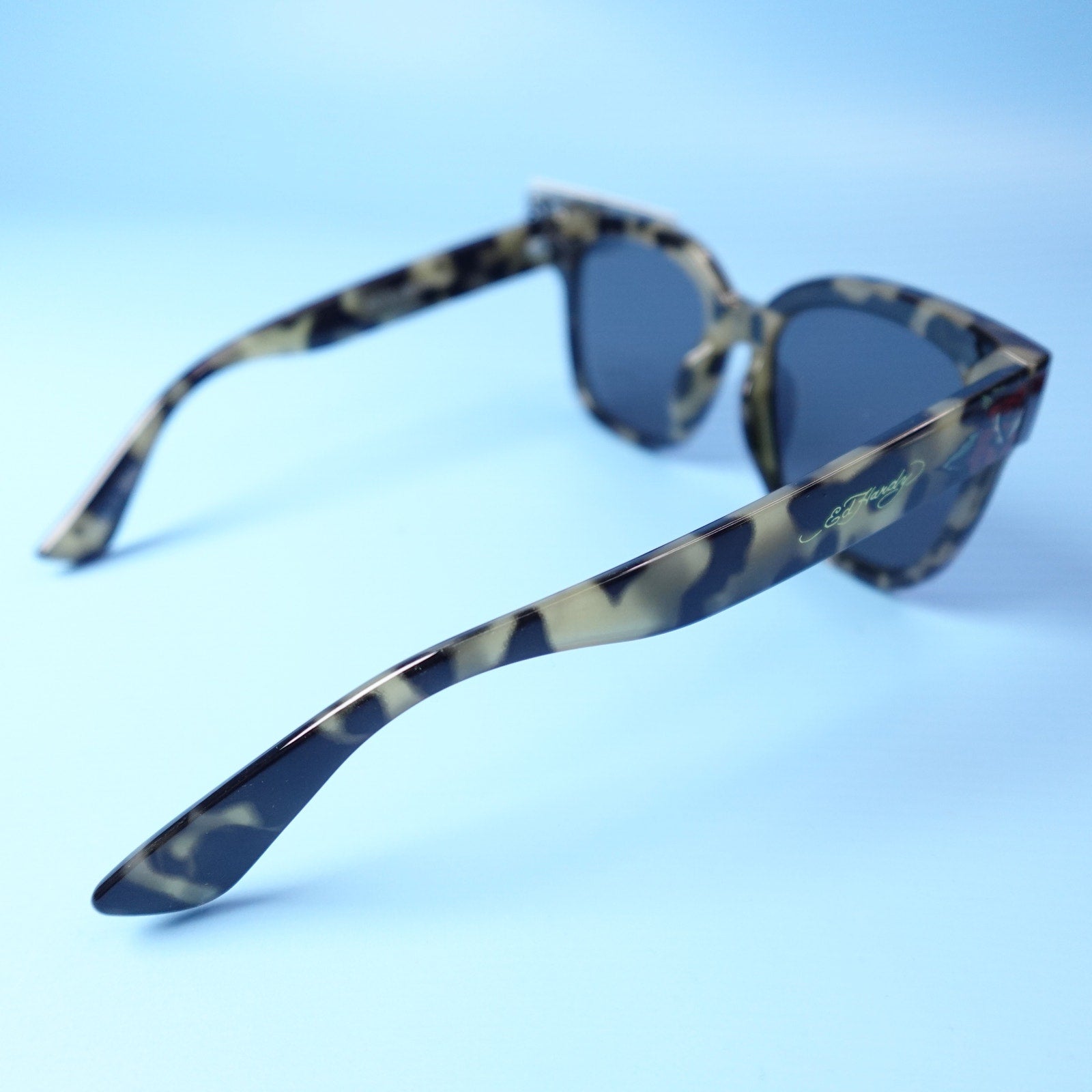 Ed Hardy Love Kills Slowly Collection Sunglasses Black & Tortoiseshell w/ Roses