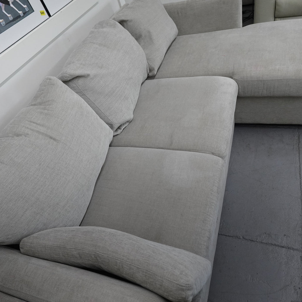Coddle Luke Sleeper Sofa Reversible Chaise Storage USB Power Gray Fabric