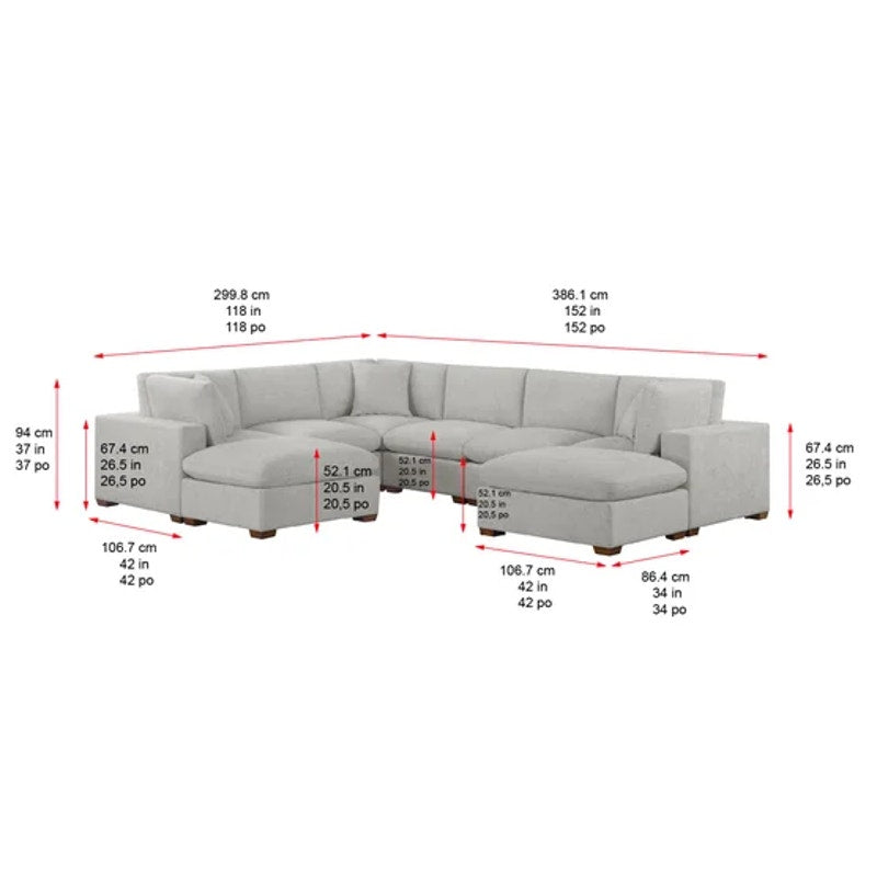 Thomasville Lowell 8pc. Modular Sectional - Light Gray
