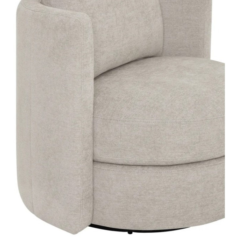 NEW Thomasville Davos Swivel Accent Chair Gray Upholstered Barrel Chair