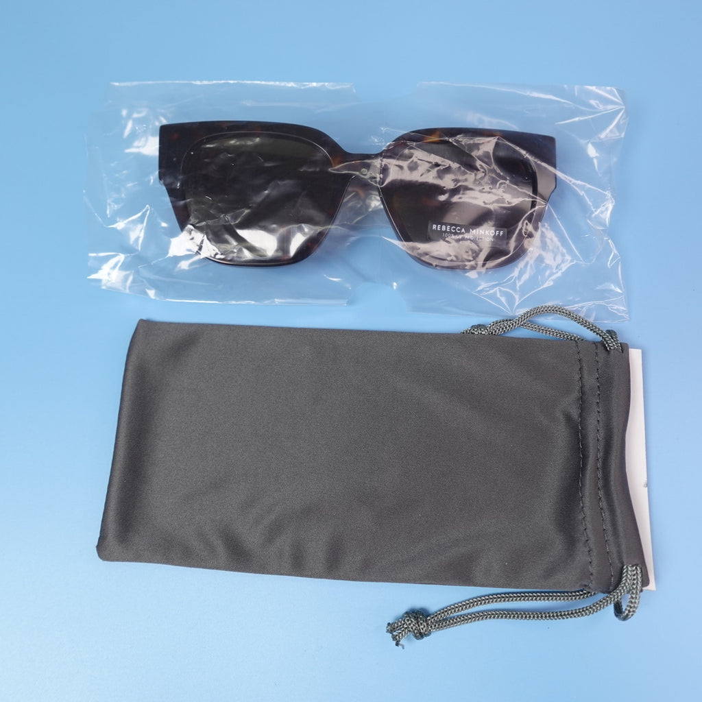 Rebecca Minkoff Sunglasses Mazey Black Studded Tortoiseshell 100% UV Protection