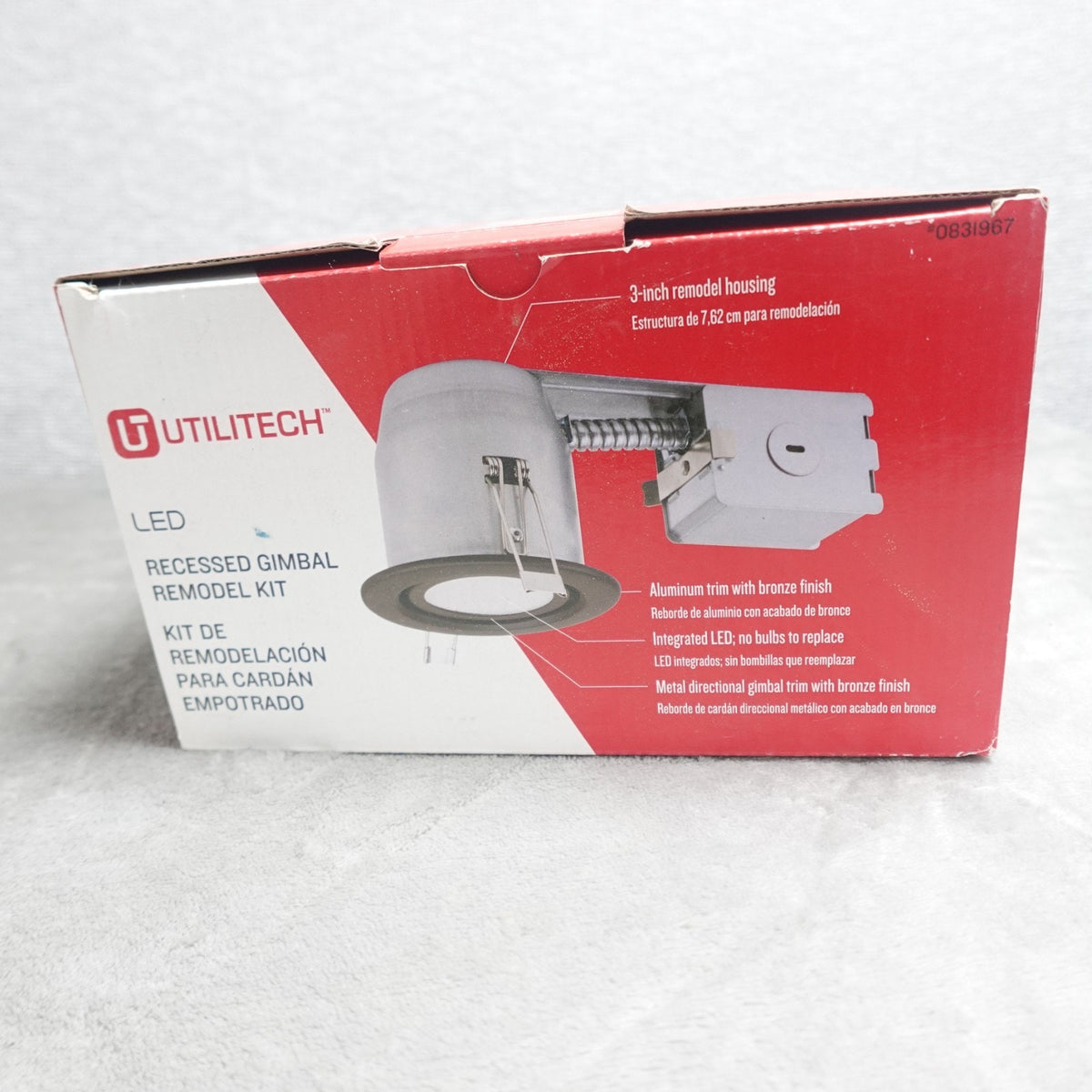 Lot 4 Utilitech LED Light Bulb Recessed Gimbal Remodel Kit 470L Bronze 3000K NEW