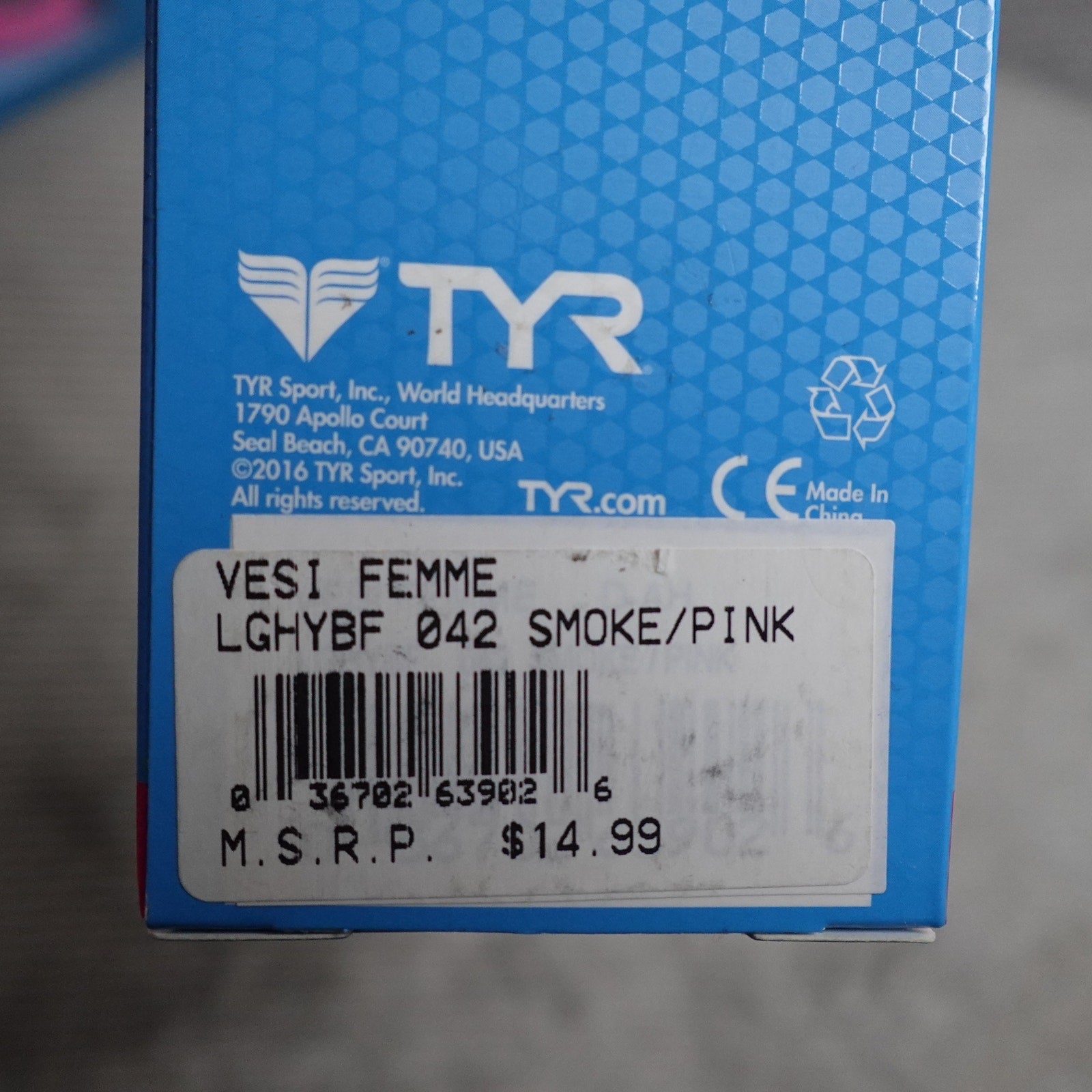Lot of 3 TYR Vesi Femme Adult Swim Goggles Smoke/Pink New