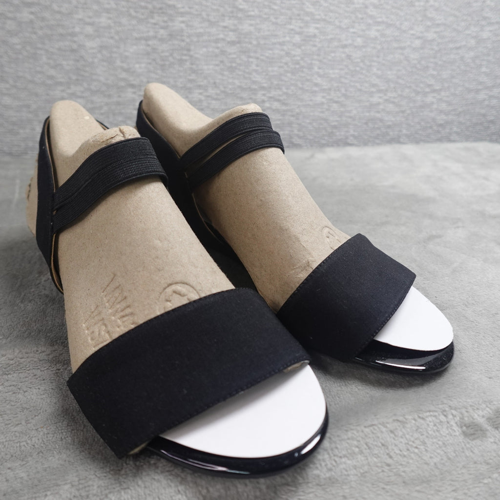 LifeStride Yolo Sandal Women's Size 8W Black Micron Fabric F4561F1001