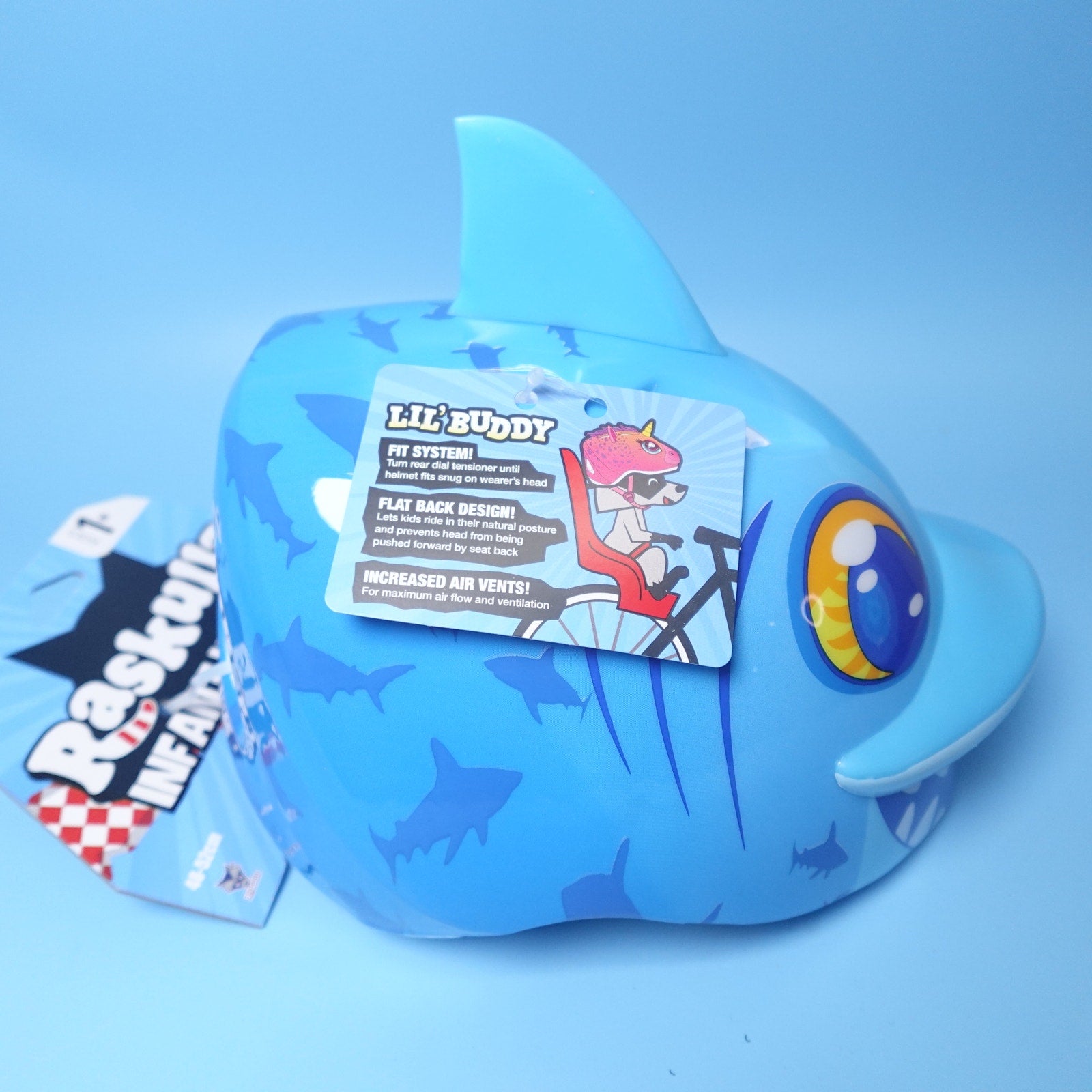 Raskullz Lil Shark Attax Infant Helmet (48cm-52cm) 1-3 year adjustable fit