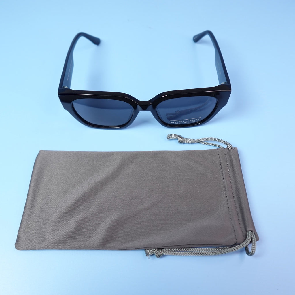 Rebecca Minkoff Black Mazey Studded Sunglasses 100% UV Protection