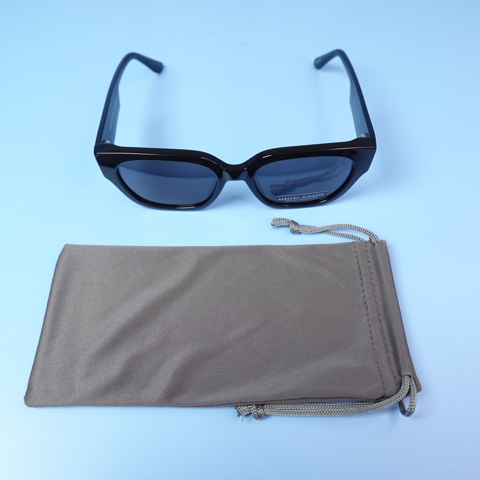 Rebecca Minkoff Black Mazey Studded Sunglasses 100% UV Protection