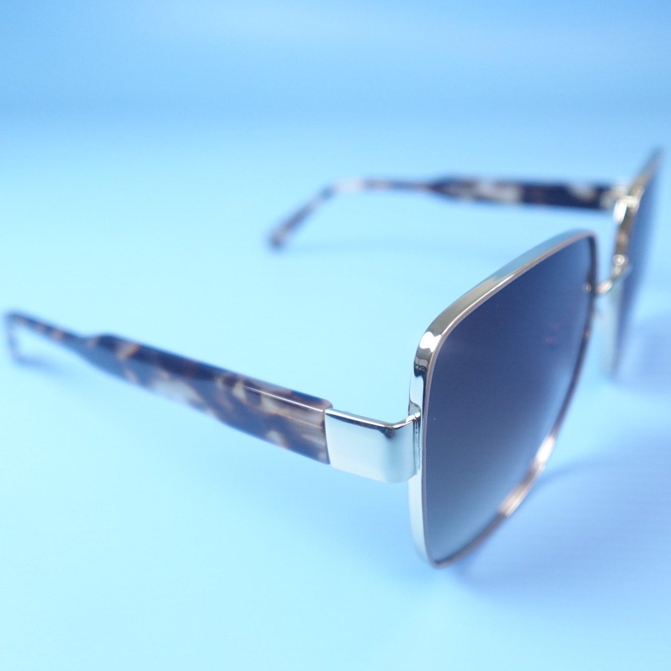 Rebecca Minkoff Tayden Gold Frame Brown Mottled Tortoiseshell Sunglasses