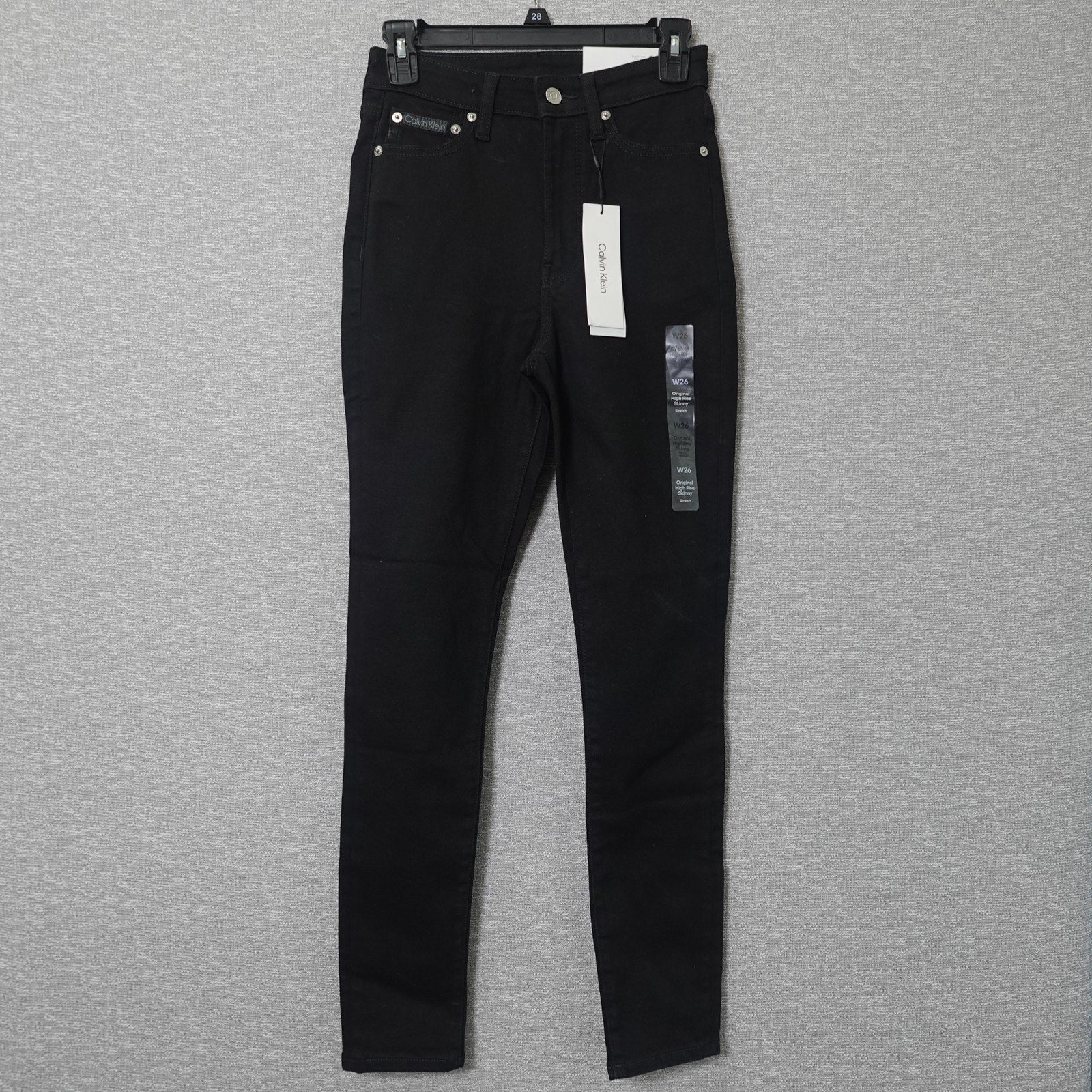 Calvin Klein Jeans Women's Original Curvy High Rise Skinny Black Denim- W25