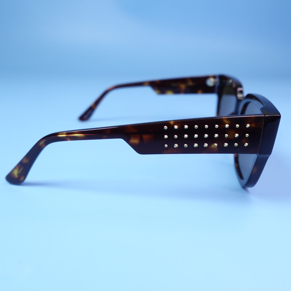 Rebecca Minkoff Sunglasses Mazey Black Studded Tortoiseshell 100% UV Protection