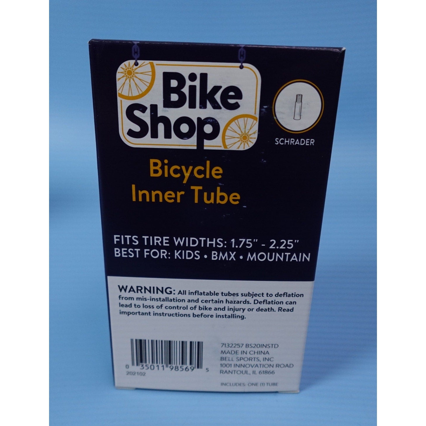 Bike Shop Bicycle Inner Tube 20" x 1.75" - 2.25" Schrader Valve BMX Mountain