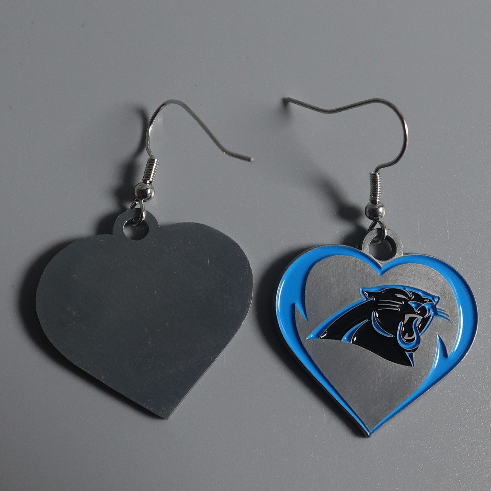 Officially Licensed Earrings- NFL Panthers Team Heart