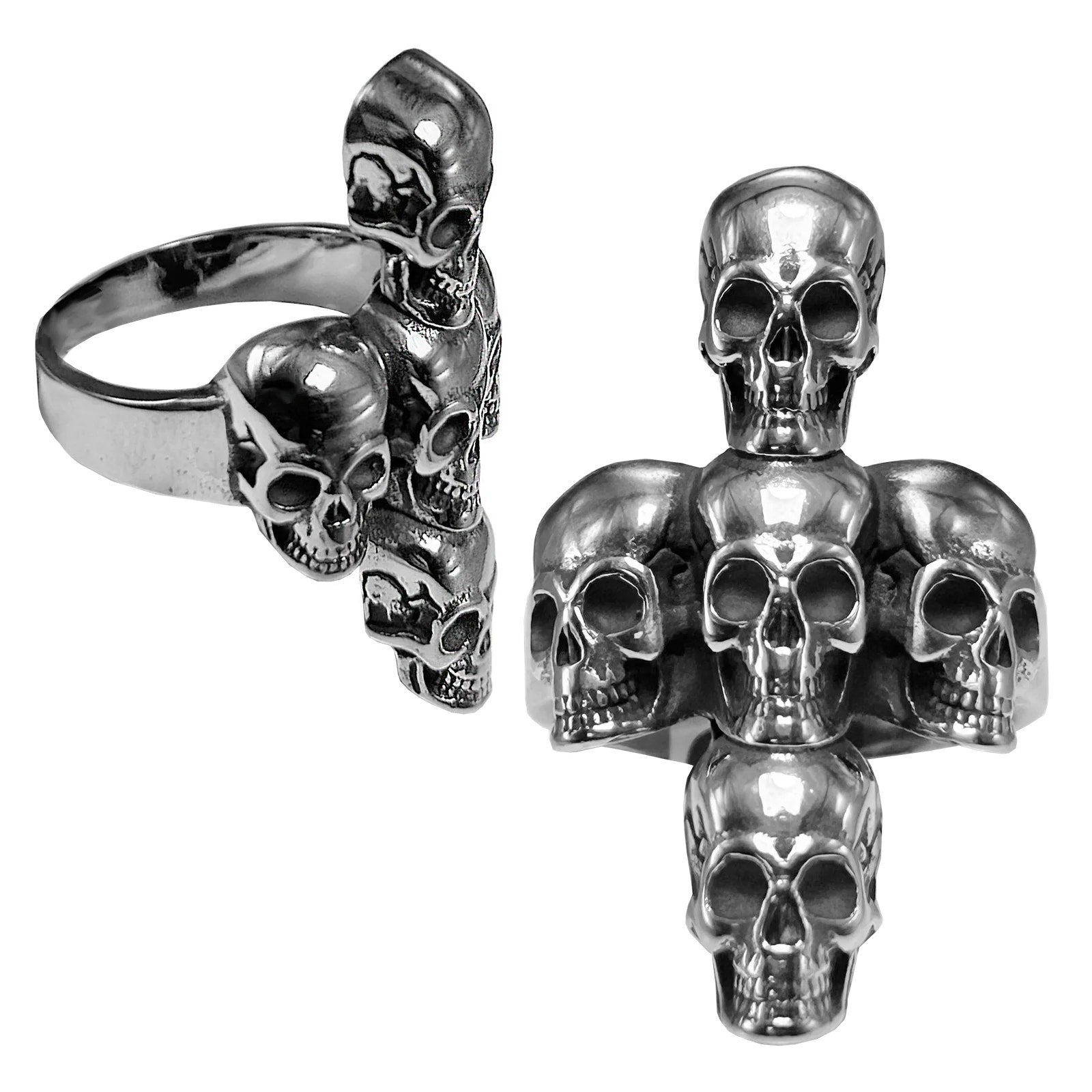 Stainless Steel Skull Cross Ring Size 9 RSRN-737