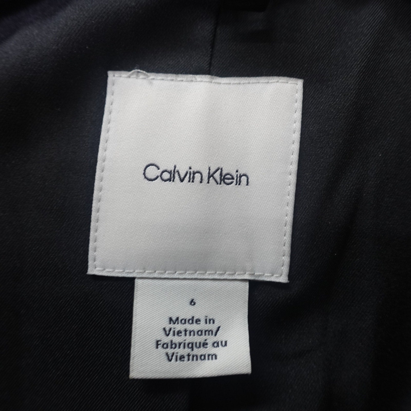 Calvin Klein Refined Stretch Cinched Blazer Women's Black Beauty - Size 6