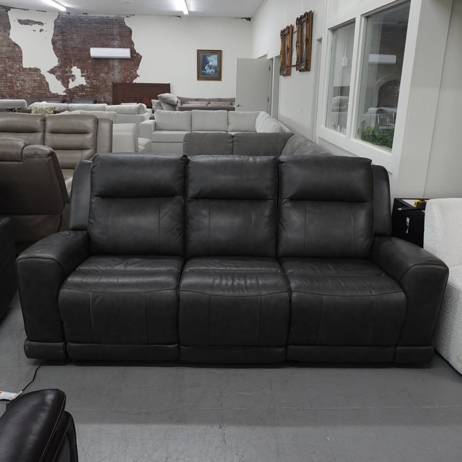 Lauretta Leather Power Reclining Sofa with Power Headrests