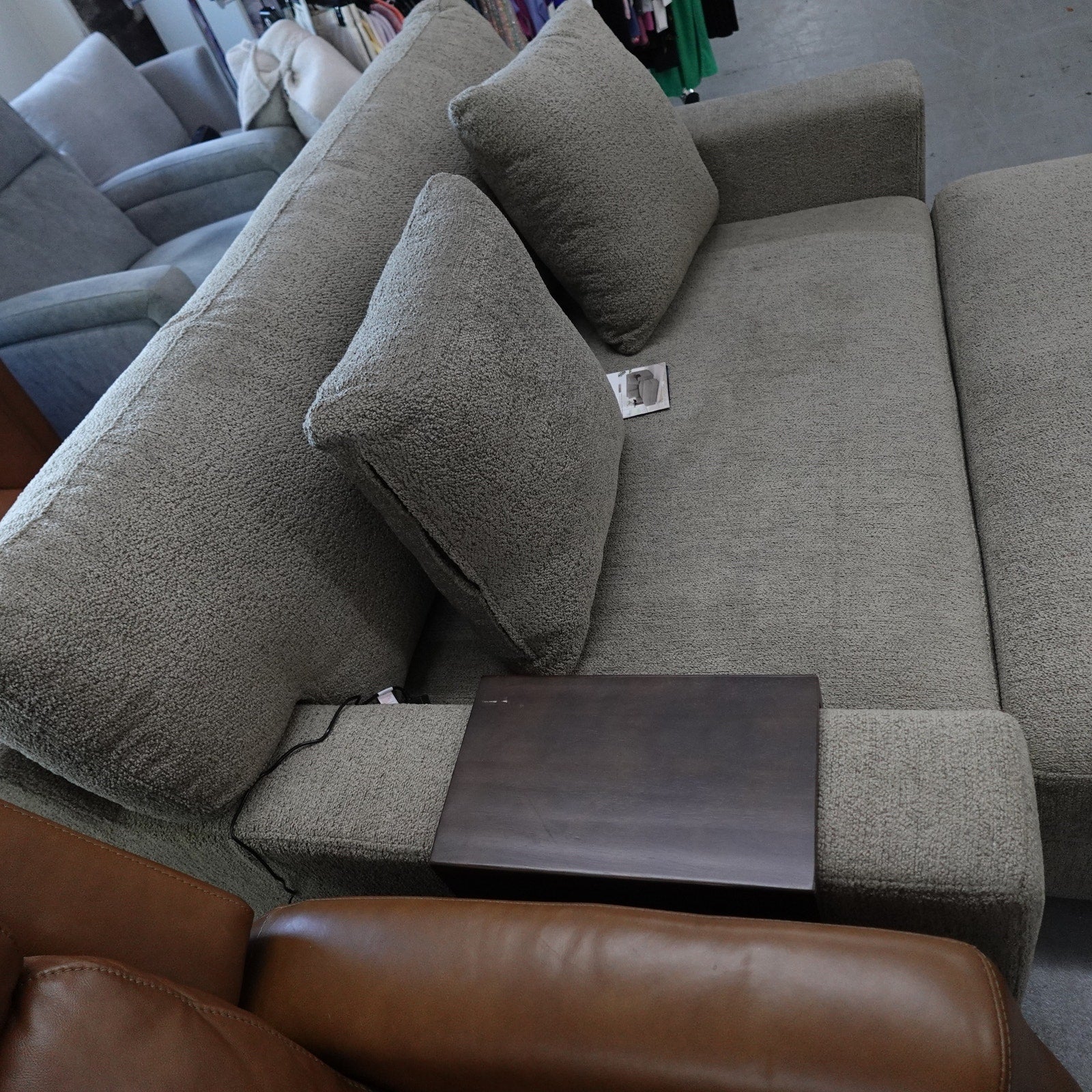 Thomasville Gilroy Fabric Oversized Storage Chair and Ottoman Lounge Chair Set