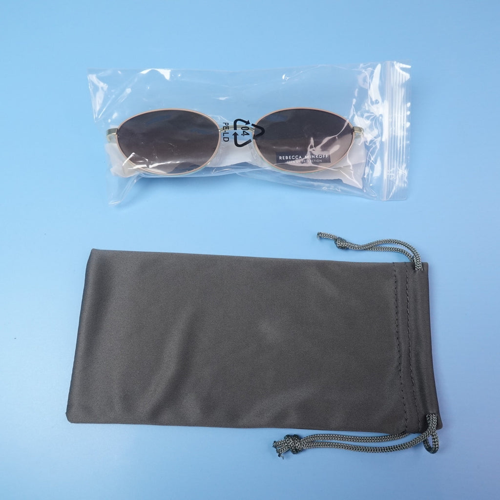 Rebecca Minkoff Sunglasses Evangelyne Gold Frame & Pearl Arms 100% UV Protection
