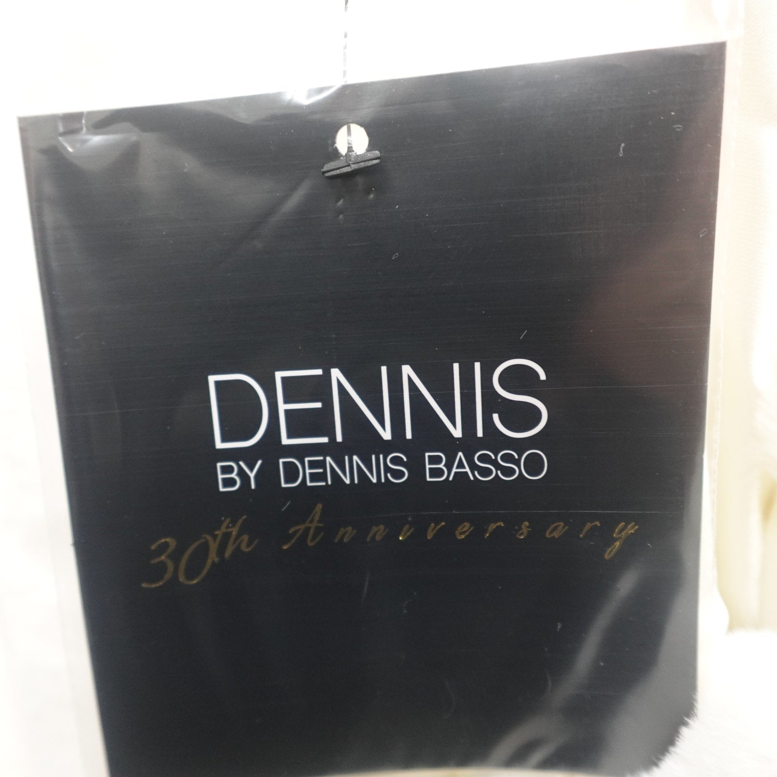 Dennis Basso White Faux Fur Coat Womens Jacket Notch Collar Crossover Lapel 4X