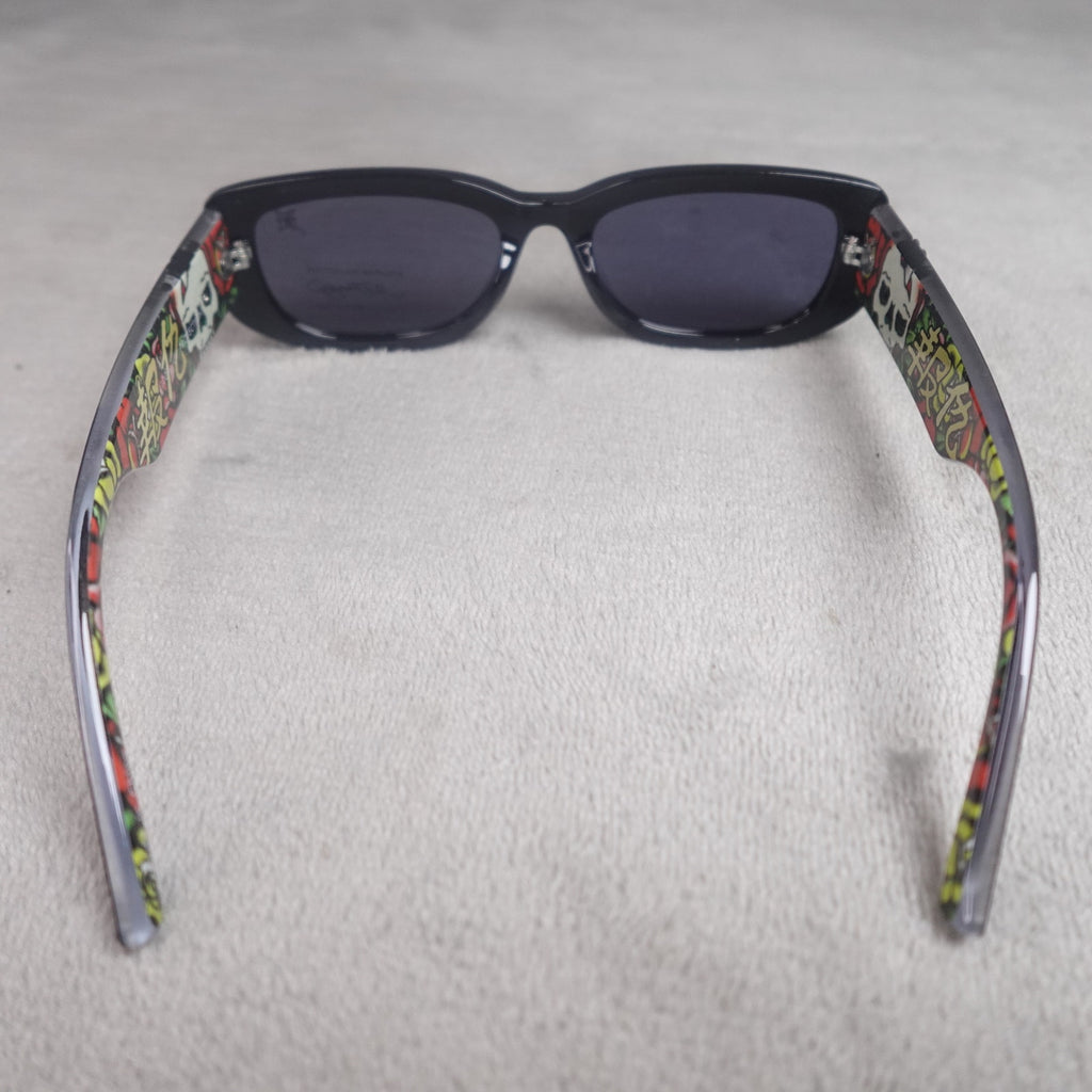 Ed Hardy Ed Kabuki Sunglasses Black UV400 Eternal Love NEW