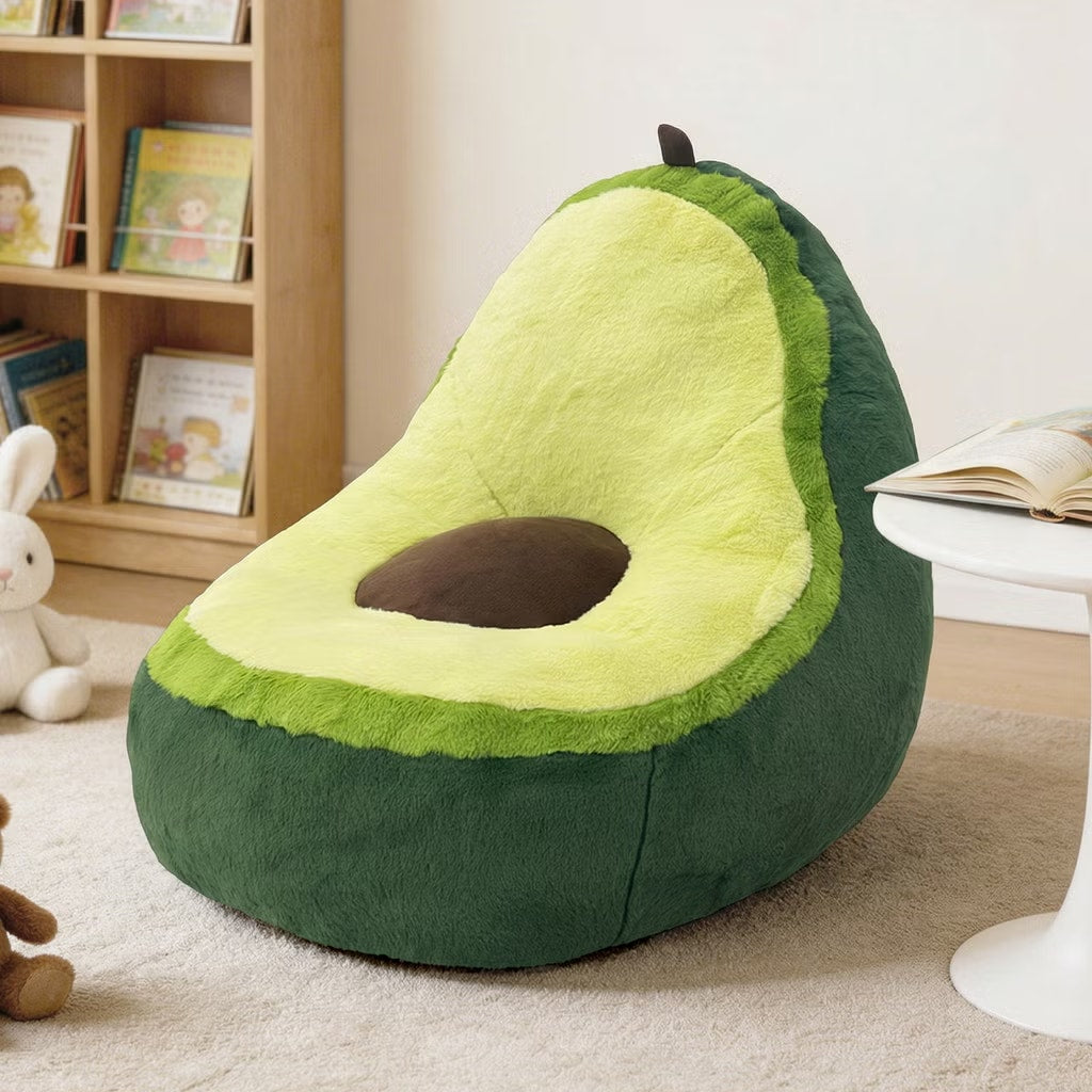 Avocado Lounge Chair (100% Polyester Ultra Soft Faux Fur)