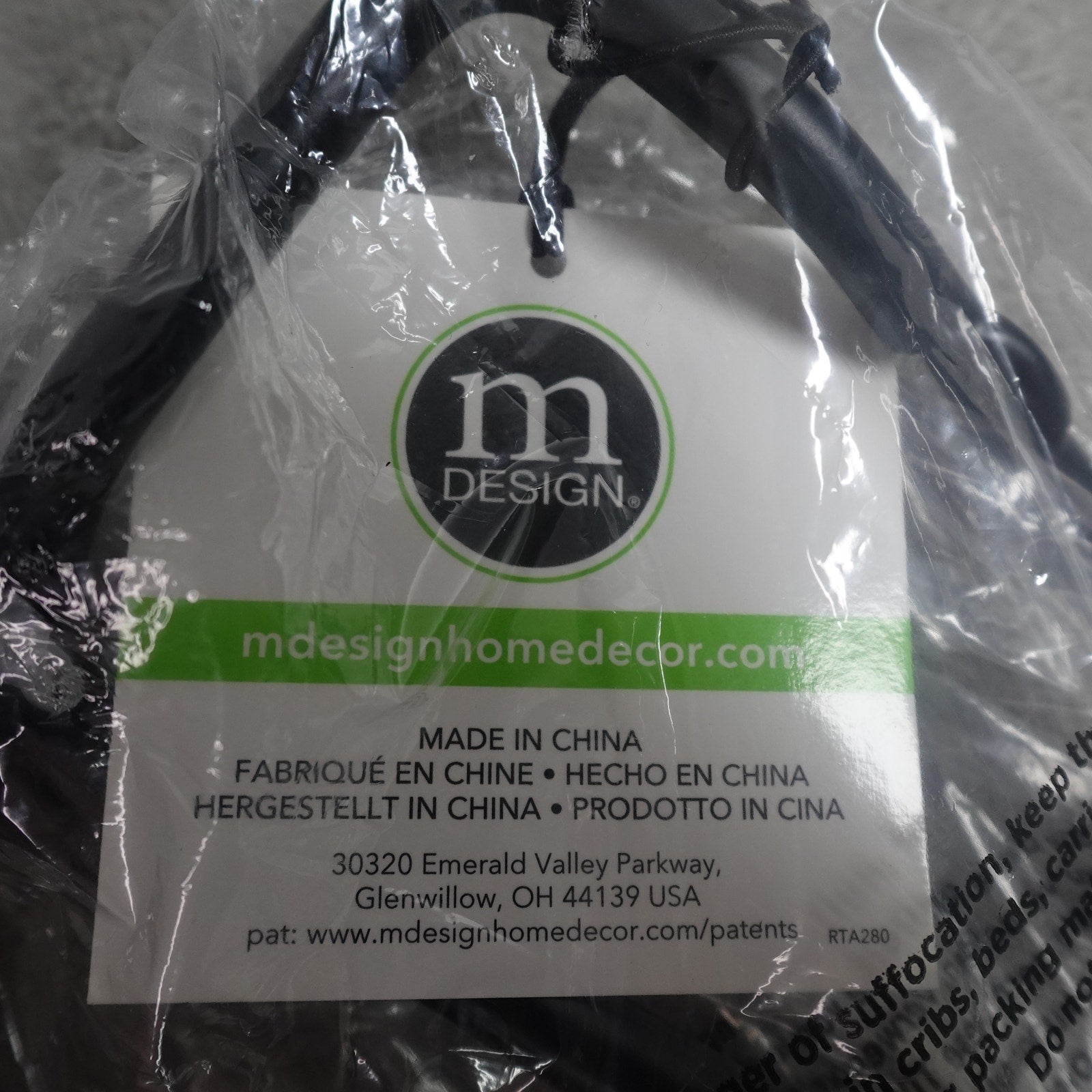 mDesign Wall Mount Paper Towel Holder Black Metal Kitchen NEW