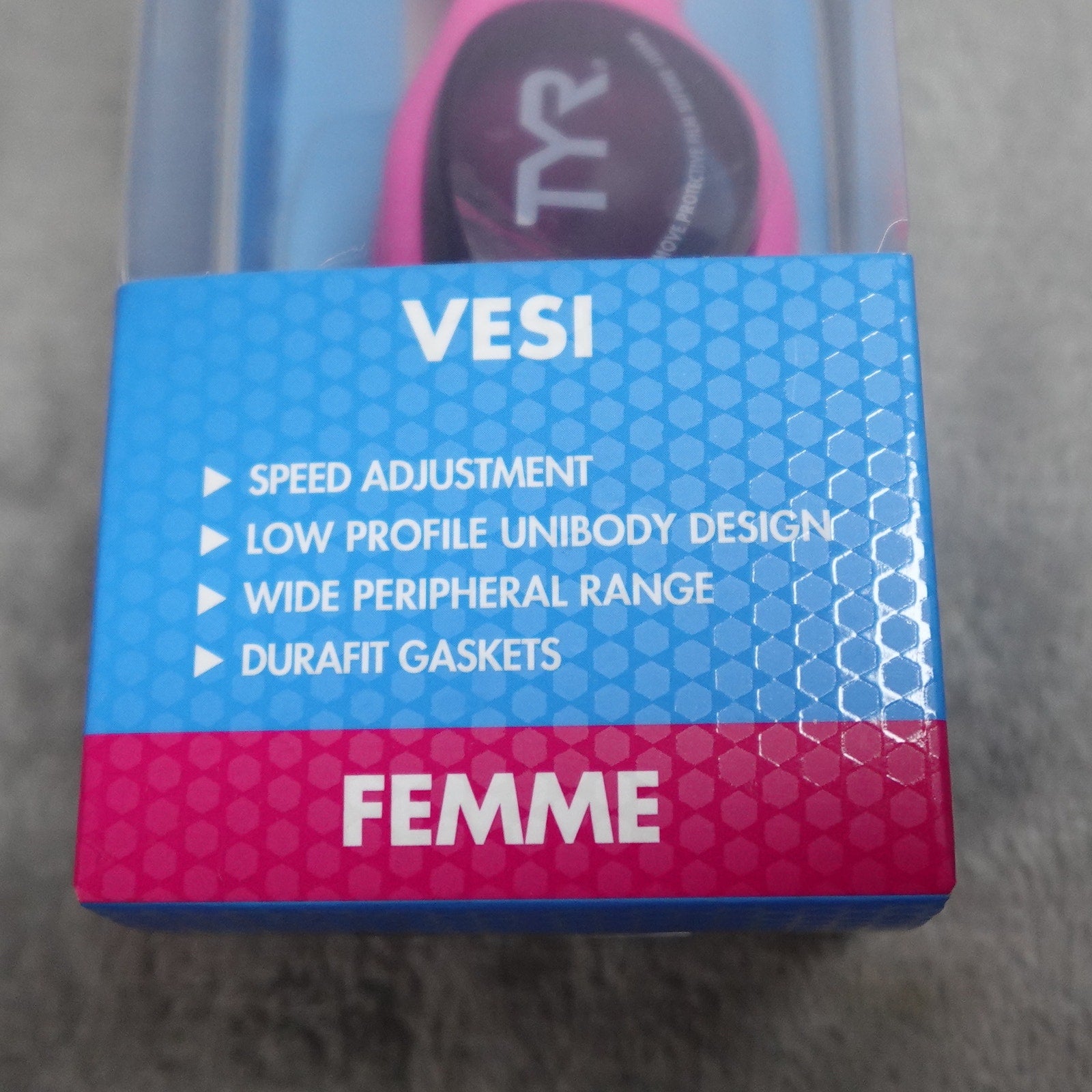TYR Active Vesi Femme Adult Swimming Goggles Set of 2 Blue Pink New