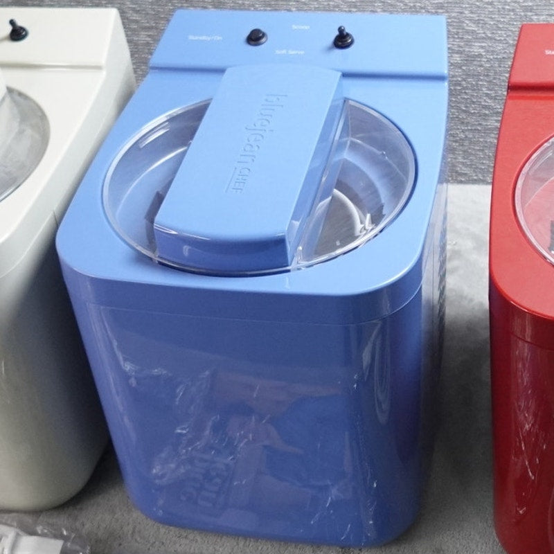 Blue Jean Chef 1 Qt Thermoelectric Ice Cream Maker Denim Blue SBJCTEIC100 NEW