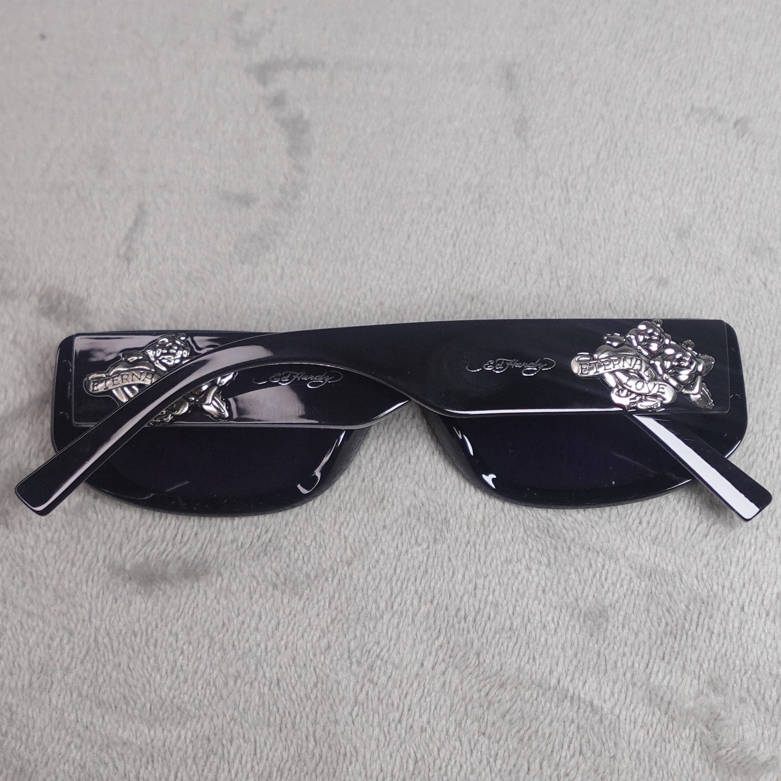 Ed Hardy Ed Kabuki Sunglasses Black UV400 Eternal Love NEW