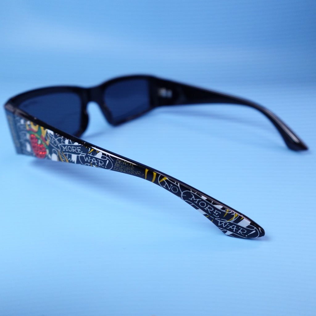 Ed Hardy  Sunglasses No More War Black 100% UV Protection