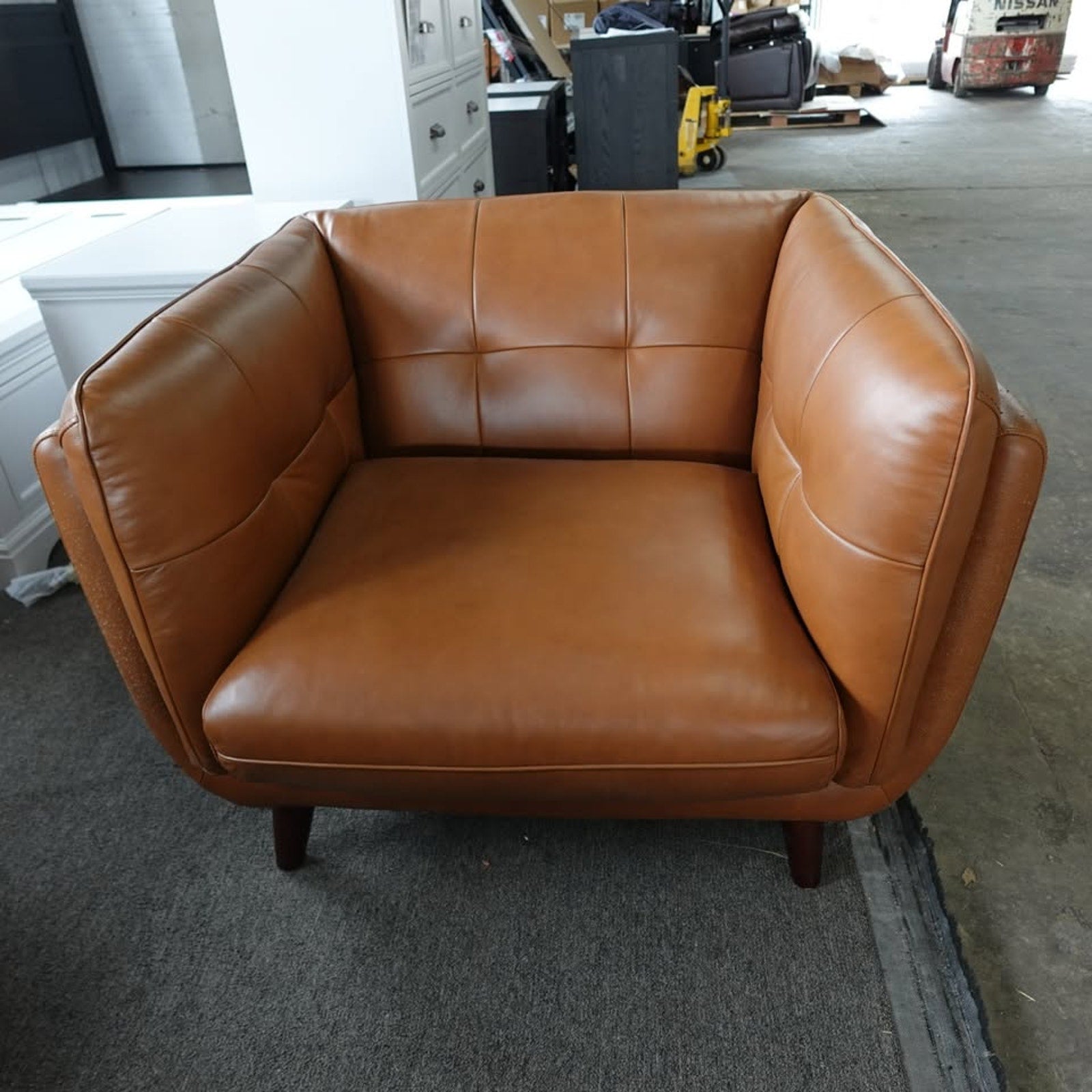 Used Prospera Home Barcelona Top-grain Leather Sofa and Two Chairs