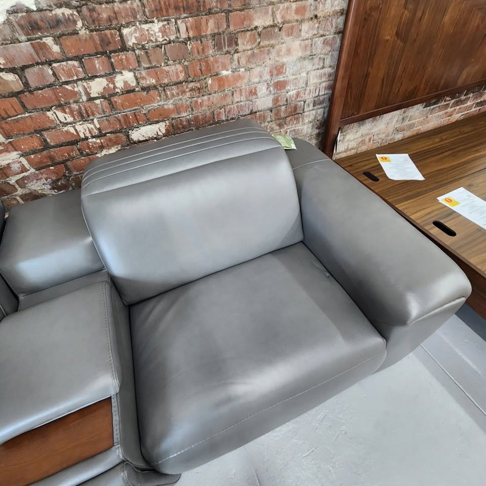 Karson Leather Power Reclining Sectional with Power Headrests