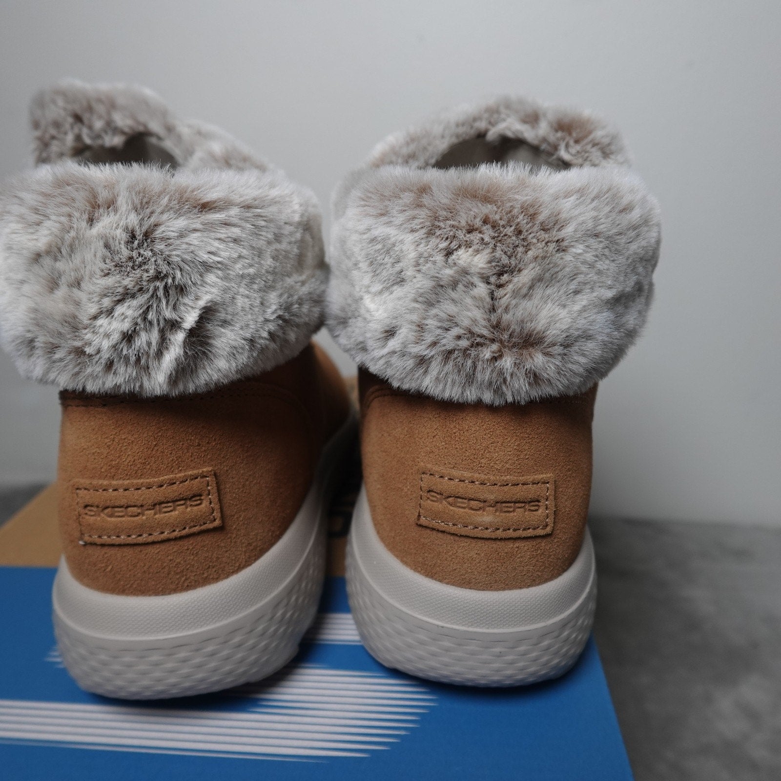 Skechers On-the-Go City 2 Winter Wishes Chestnut Suede Ankle Boots 144437 W